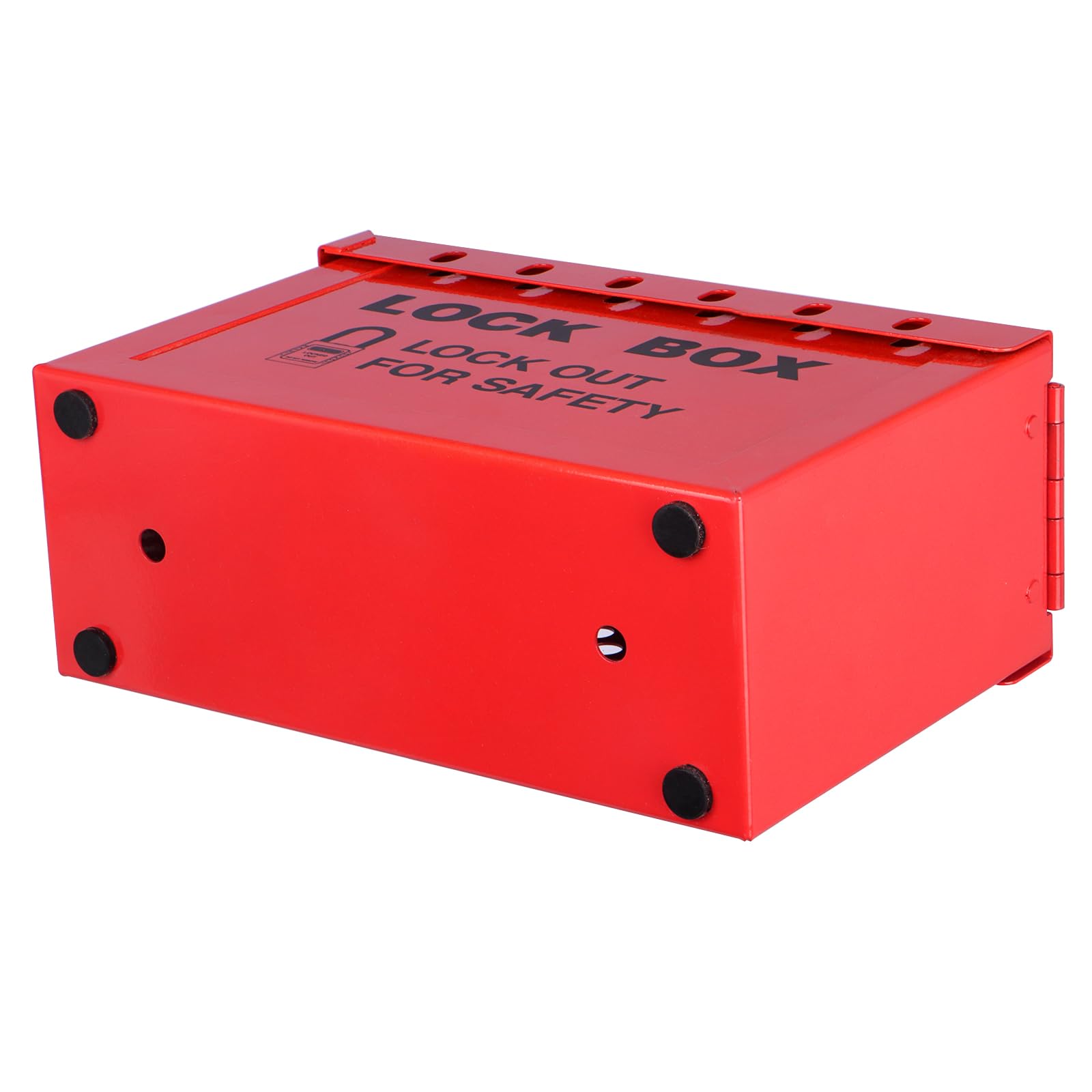 Portable Lockout Tagout (LOTO) Safety Kit - 12 Padlock Capacity, Heavy-Duty Red Group Lock Box (Pack of 3) - Ideal for Industrial Maintenance, Electrical Safety & OSHA Compliance