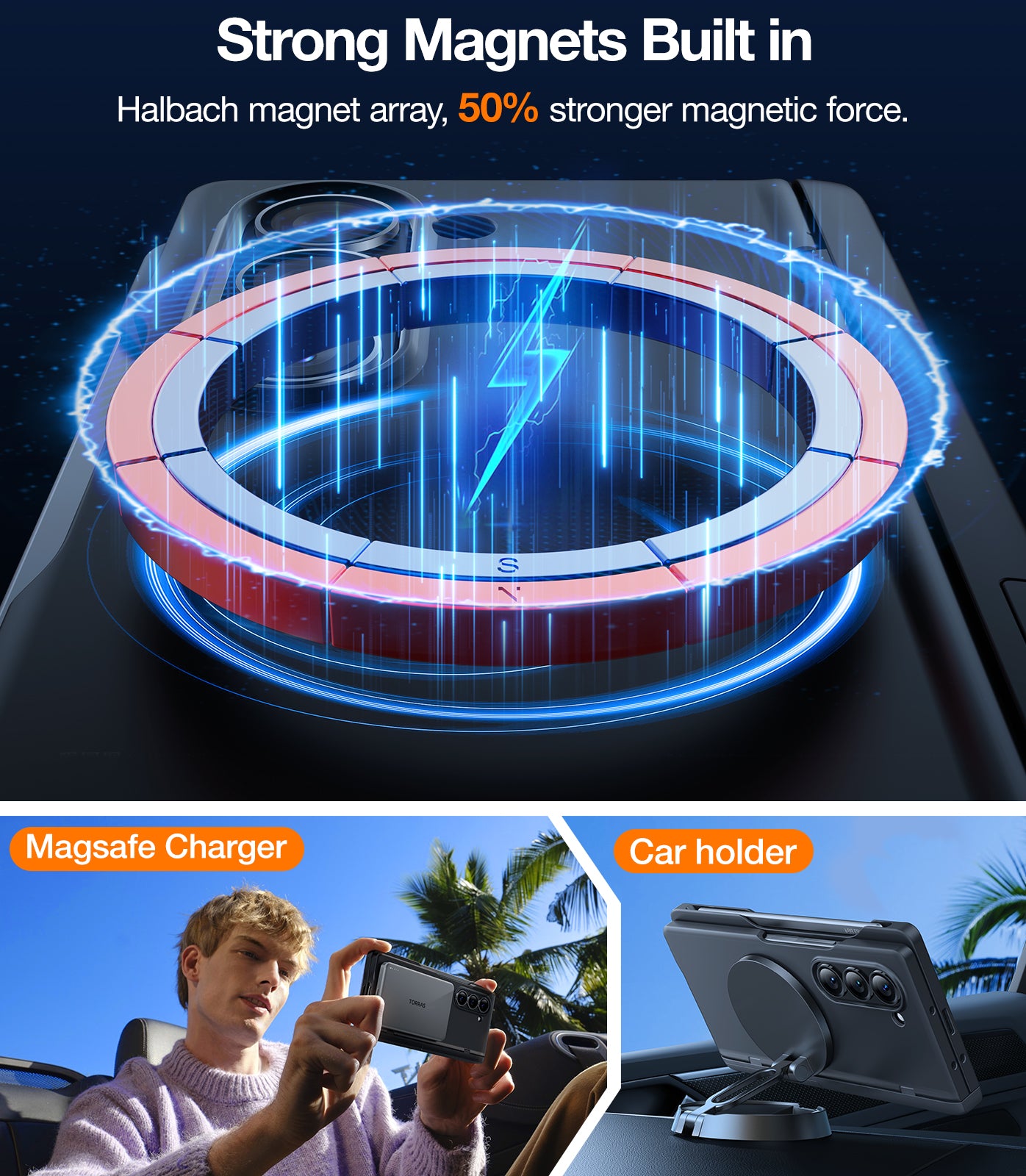 Premium Armor Stand Case for Samsung Galaxy Z Fold 6 - Shockproof Protective Cover with Kickstand (2024 Model) | Perfect for Work, Travel & Entertainment