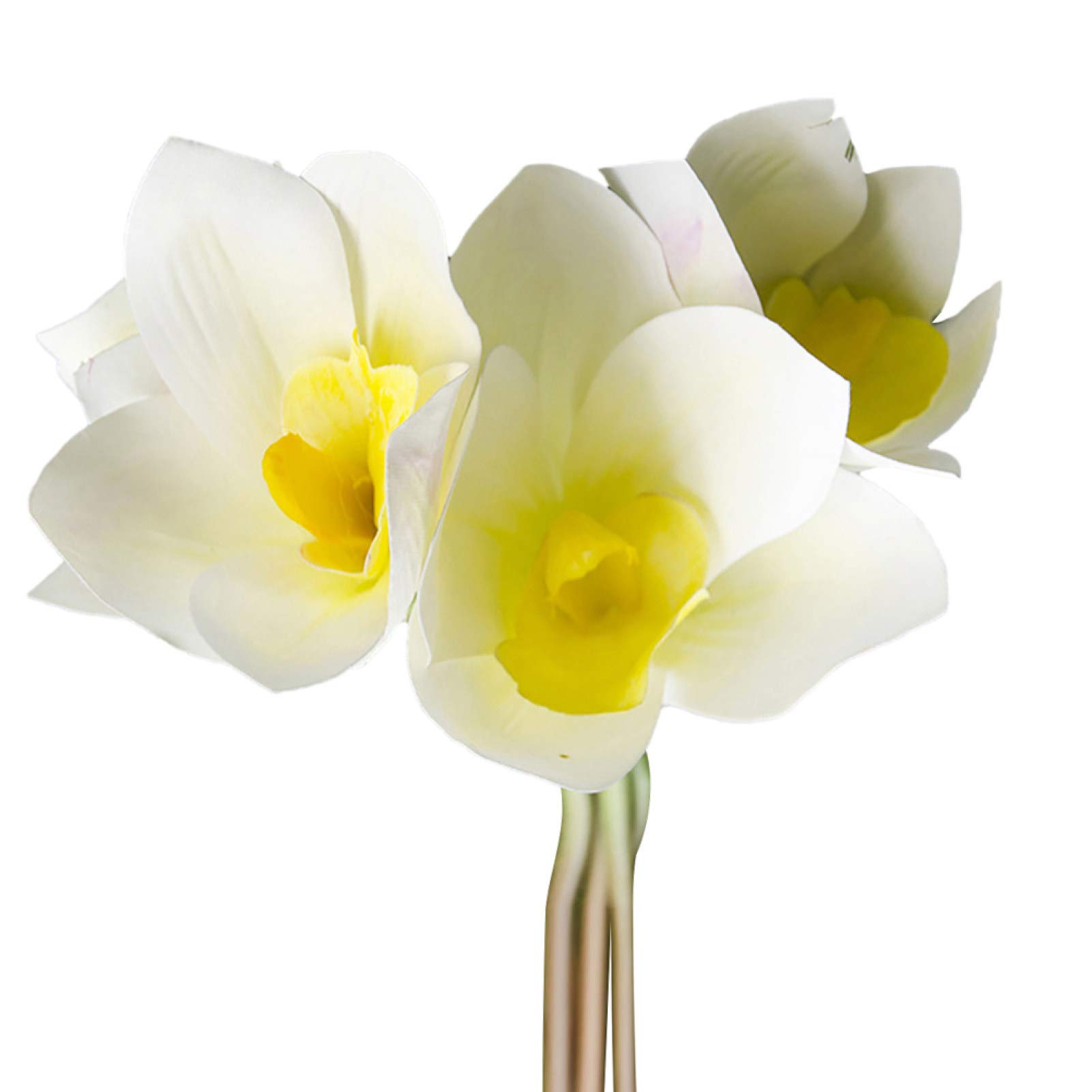 JENPECH Artificial Flower Bouquet - White Faux Floral Arrangement for Living Room, Party, Table Decor | Home & Wedding Centerpiece Decoration