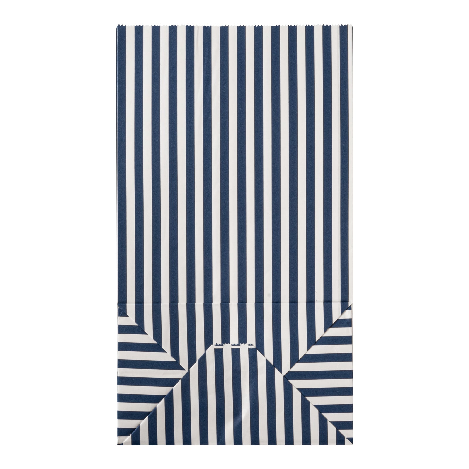 Premium Blue and White Striped Paper Bags - 12 lb Weight Capacity, 7 x 4.25 x 12.5 Inches (100 Count Box) - Perfect for Gift Wrapping, Party Favors, and Retail Packaging