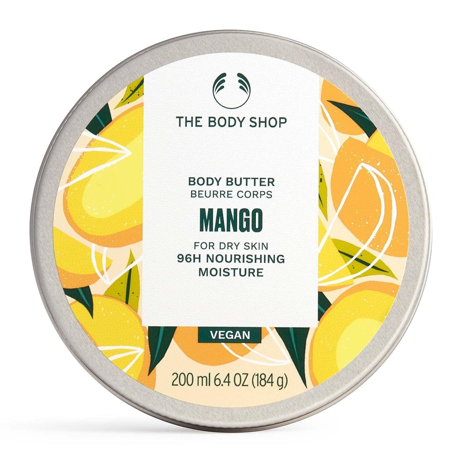 The Body Shop Mango Body Butter 6.75 oz - Ultra Hydrating & Nourishing Moisturizer for Dry Skin - Perfect for Daily Use & After Shower Care
