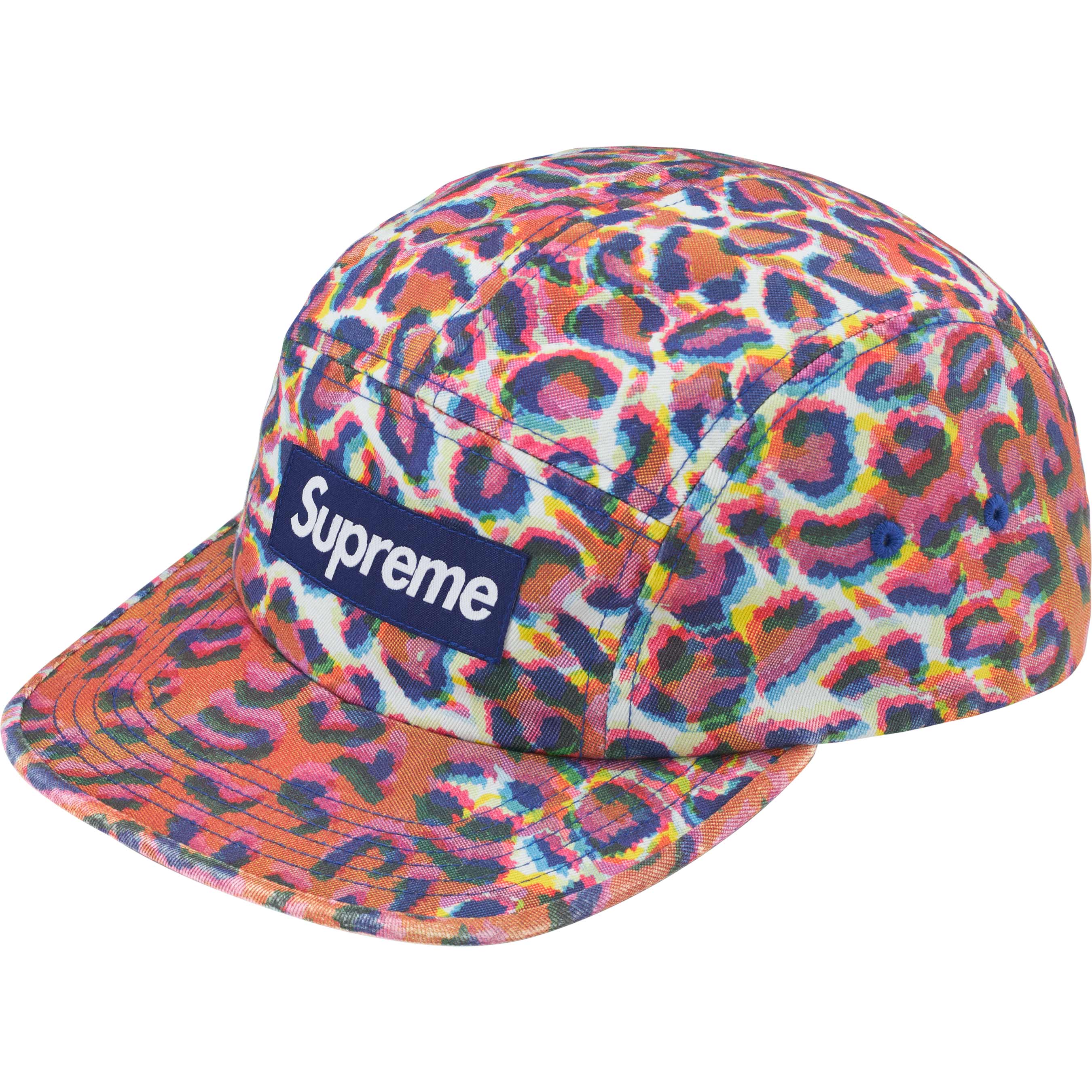 Supreme FW24 Washed Chino Twill Camp Cap Leopard Print - Stylish Streetwear Hat for Men, Outdoor Adventures & Urban Fashion