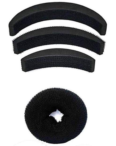 AROSHA Trendy Women's Black Hair Clip - Volumizing Hair Puff & Bun Maker for Thicker Looking Hair | Perfect for Updos, Ponytails & Special Occasions