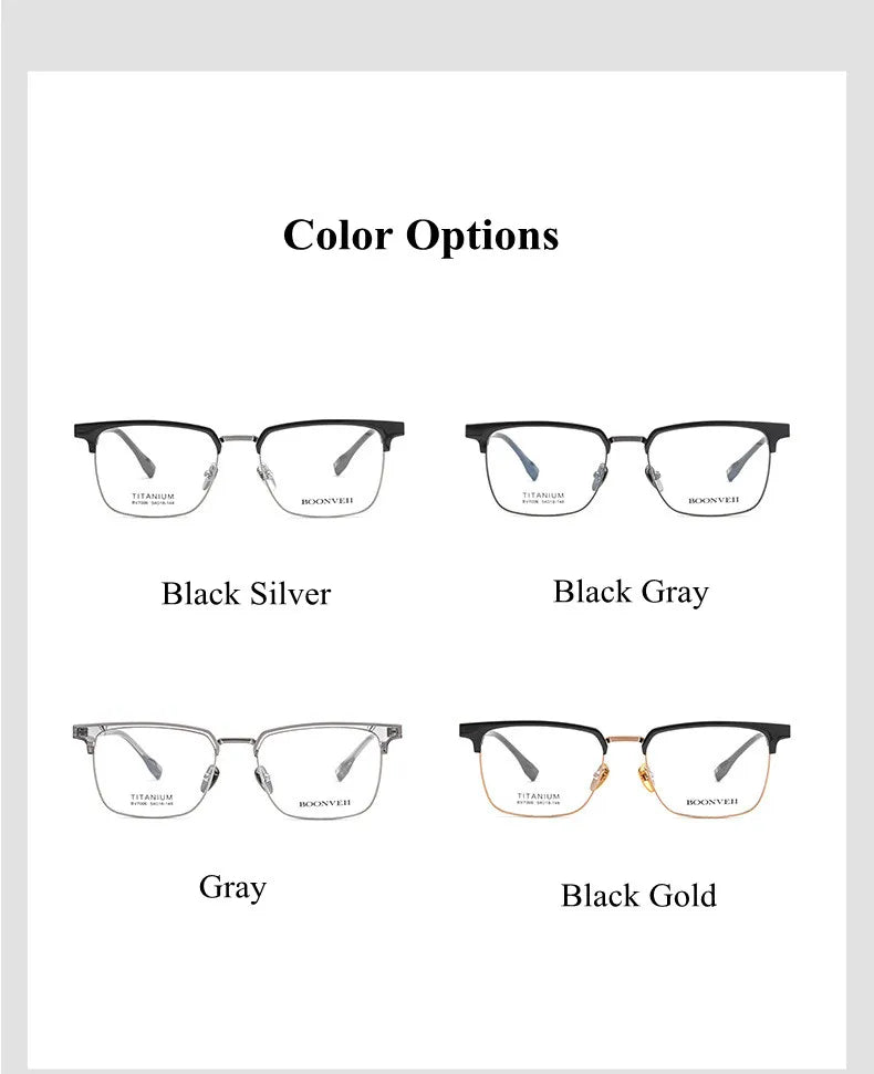 Unisex Square Acetate Titanium Eyeglasses Frame 7006 - Lightweight & Durable for Reading, Work, and Everyday Fashion
