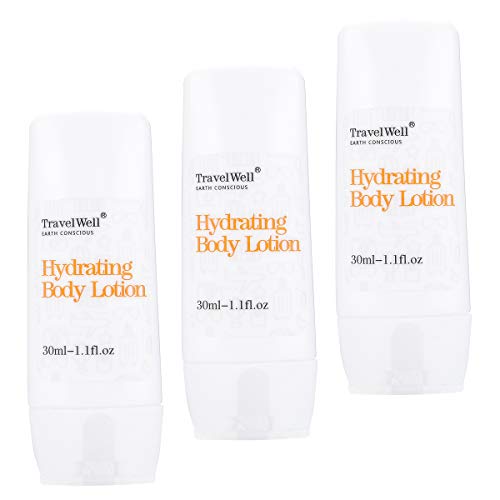 TRAVELWELL Hotel Travel Size Guest Body Lotion 1.0 Fl Oz/30ml, Individually Wrapped 50 Bottles per Box - Perfect for Hotels, Spas, Airlines & Travel Kits