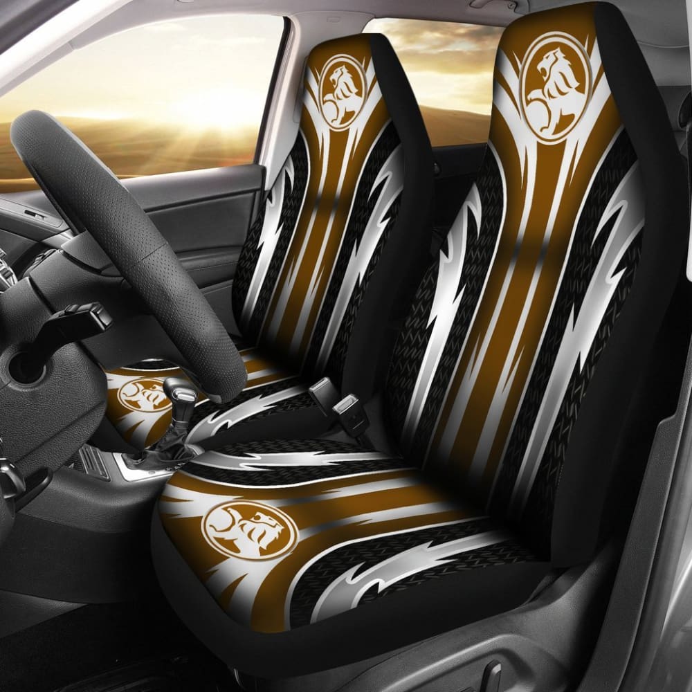 2-Piece Front Holden Seat Covers - Premium Brown Leather (Model 144627) | Universal Fit for Car, Truck & SUV | Waterproof & Anti-Slip Protection