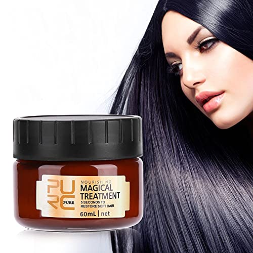 60ml Keratin Hair Mask - Deep Nourishing Treatment for Dry & Damaged Hair | Repairs Split Ends, Smooths Frizz & Strengthens Hair Roots | Perfect for Salon-Quality At-Home Hair Care & Scalp Treatment