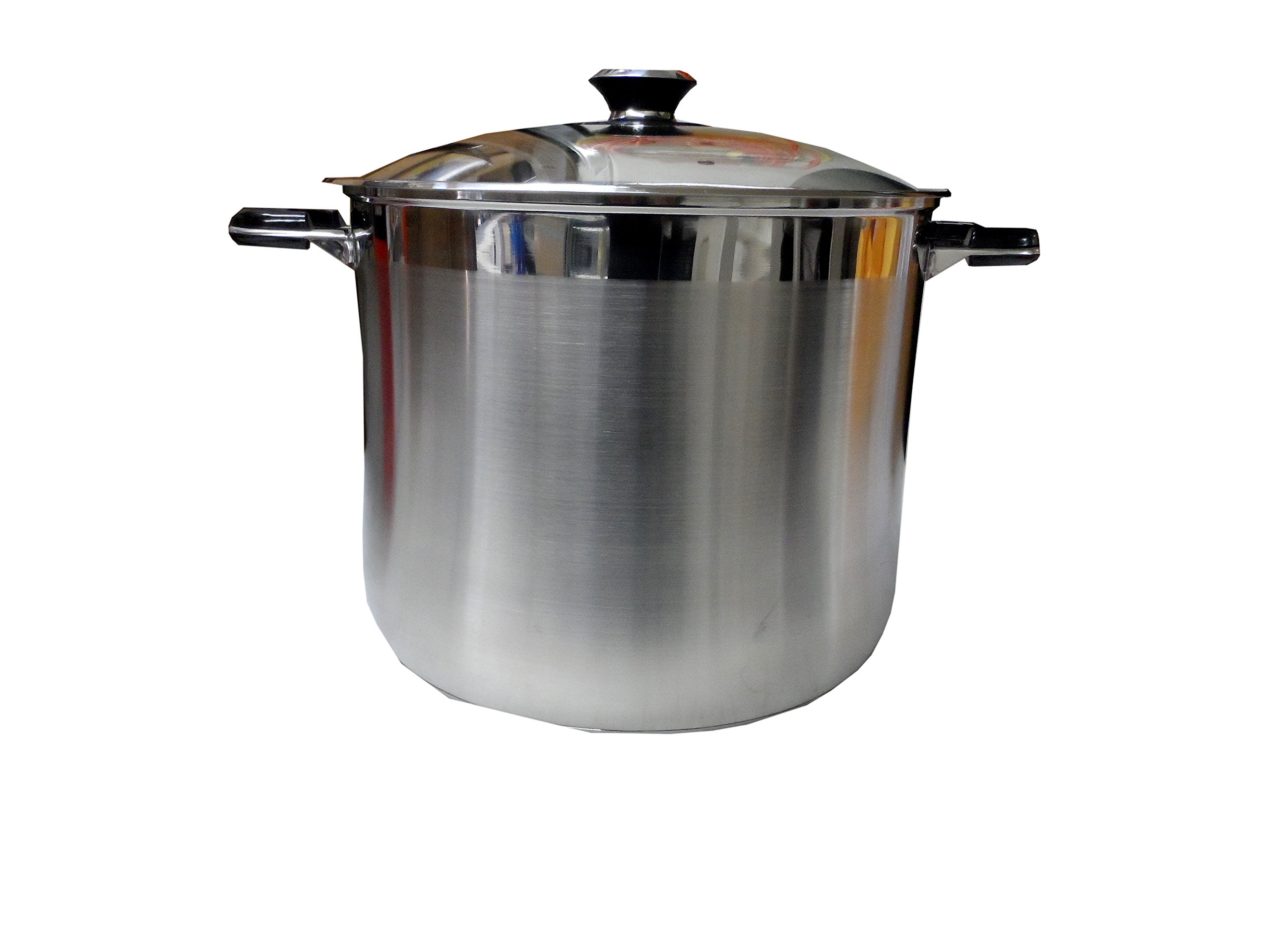30 Quart Stainless Steel Stock Pot - Heavy Duty Cooking Pot for Soups, Stews, Pasta & Canning - Commercial & Home Kitchen Use
