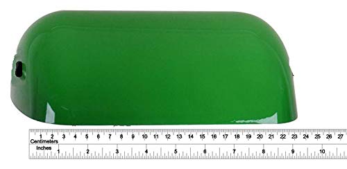 B&P Lamp® Green Glass Replacement Shade for Bankers Desk Lamp & Pharmacy Lighting - Perfect for Home Office, Study Room & Antique Decor