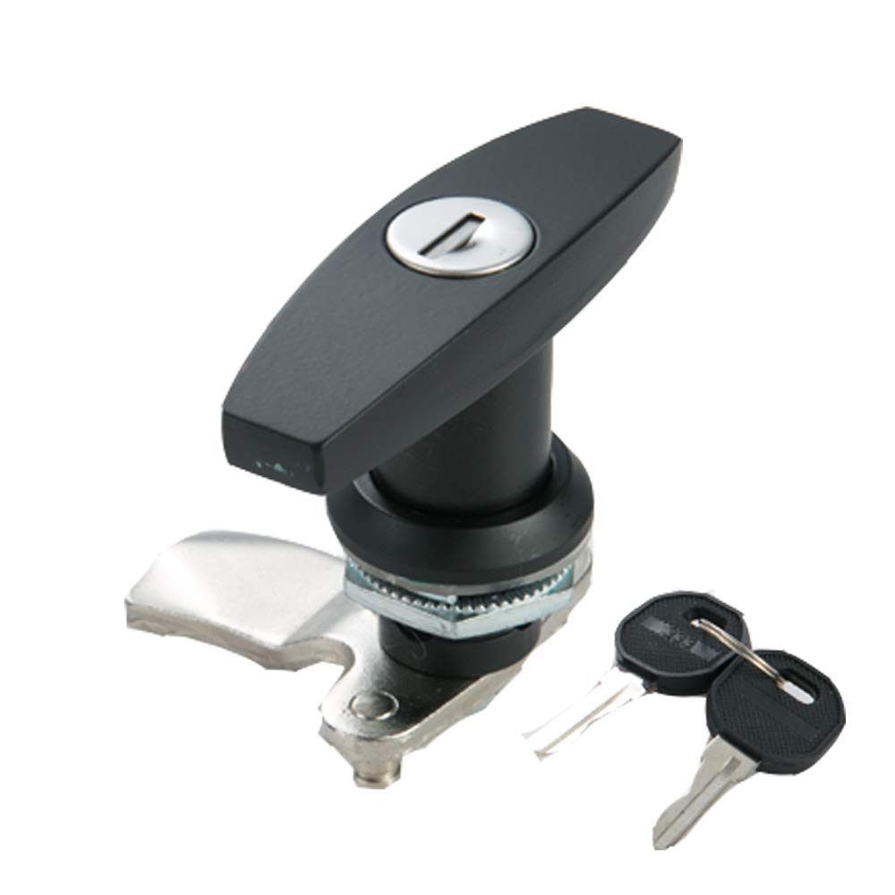 2PCS Black T-Handle Lock Keyed Alike for RV, Garage, Cabinets, Drawers & Letter Boxes - Secure Storage Solution for Home, Office & Outdoor Use