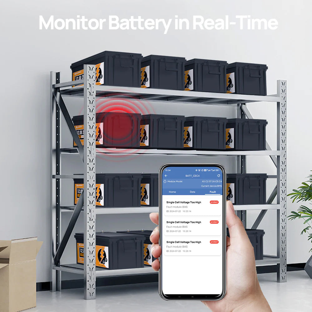 ECO WORTHY 12V 280Ah LiFePO4 Lithium Iron Phosphate Battery with Bluetooth - Perfect for Solar Power Systems, RVs, Marine Applications & Off-Grid Energy Storage