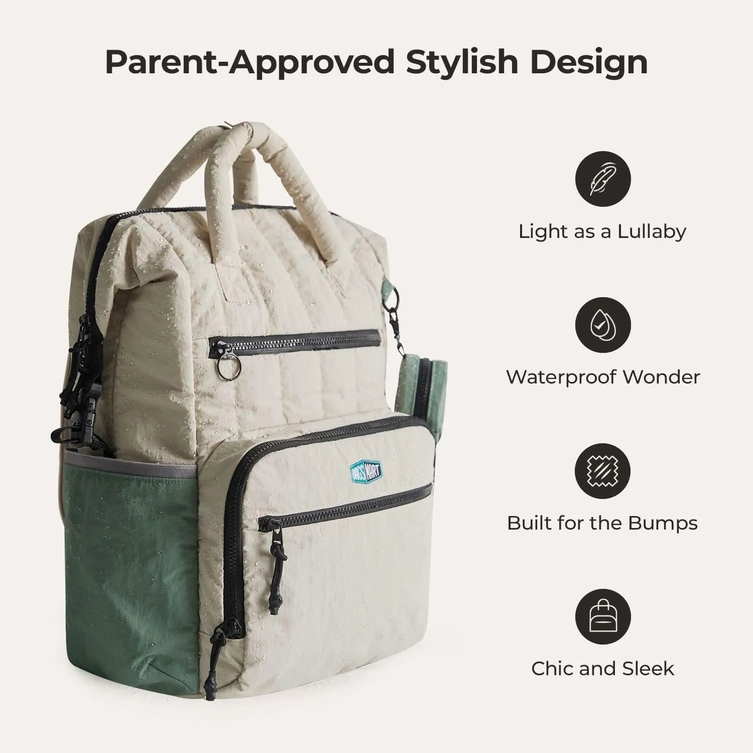 Paz 25L Waterproof Diaper Backpack for Baby Essentials - Perfect for Travel, Daycare & Parenting On-the-Go