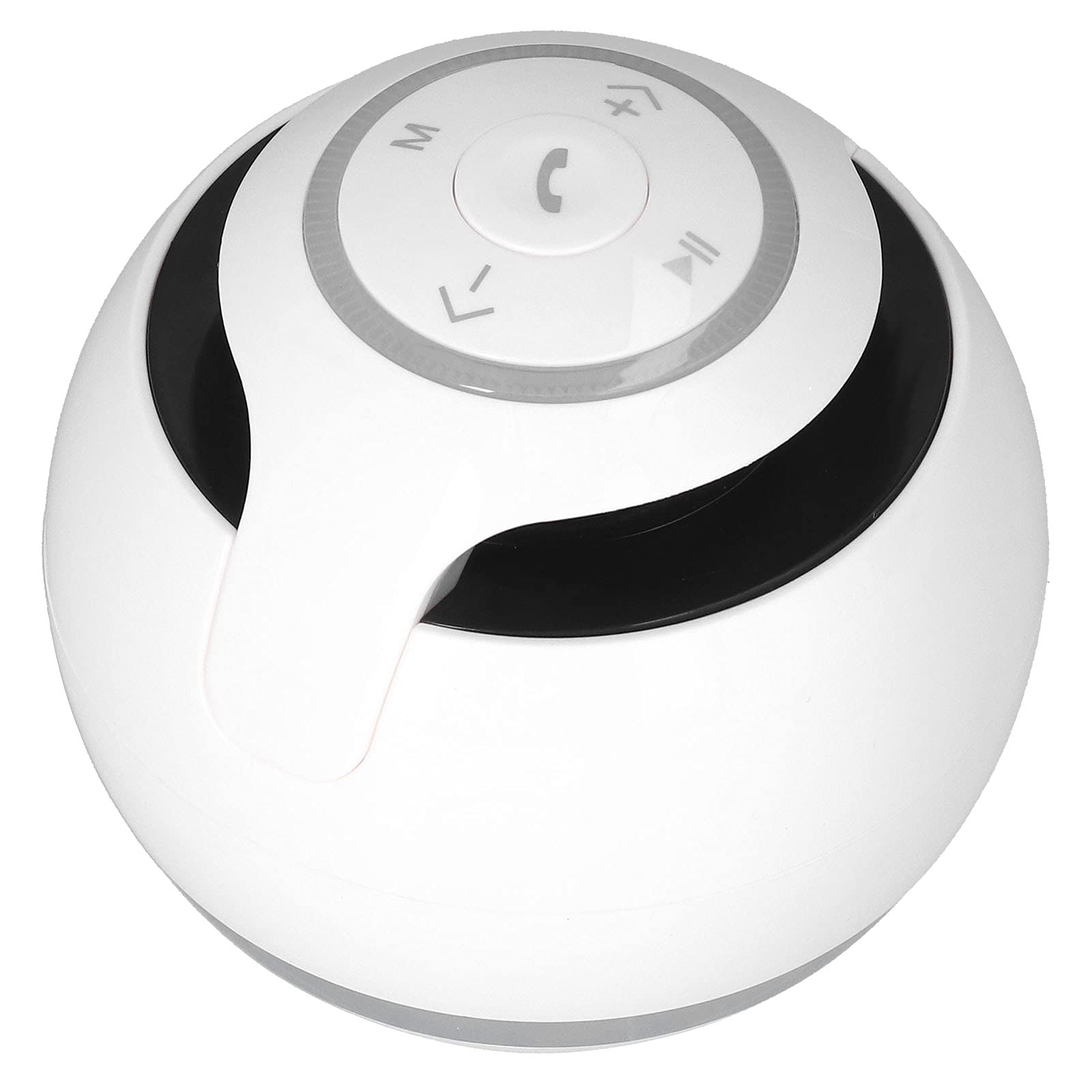 Portable 5W Bass Bluetooth Speaker with LED Lights - Mini Wireless Stereo Speaker for PC, Smartphone, Laptop, Tablet - Perfect for Home, Office, Travel & Outdoor Parties (White)