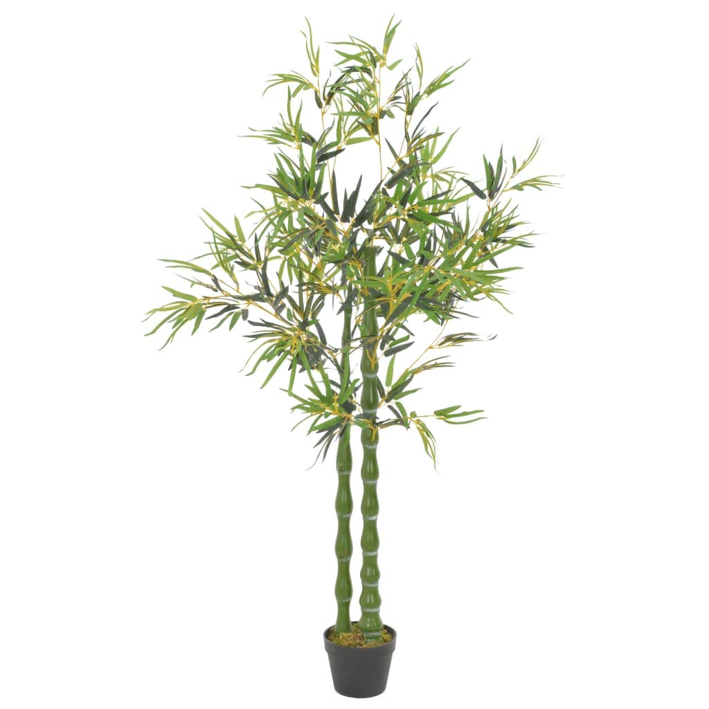 Miniature Artificial Bonsai Tree - Fake Green Bamboo Plant in Pot (63