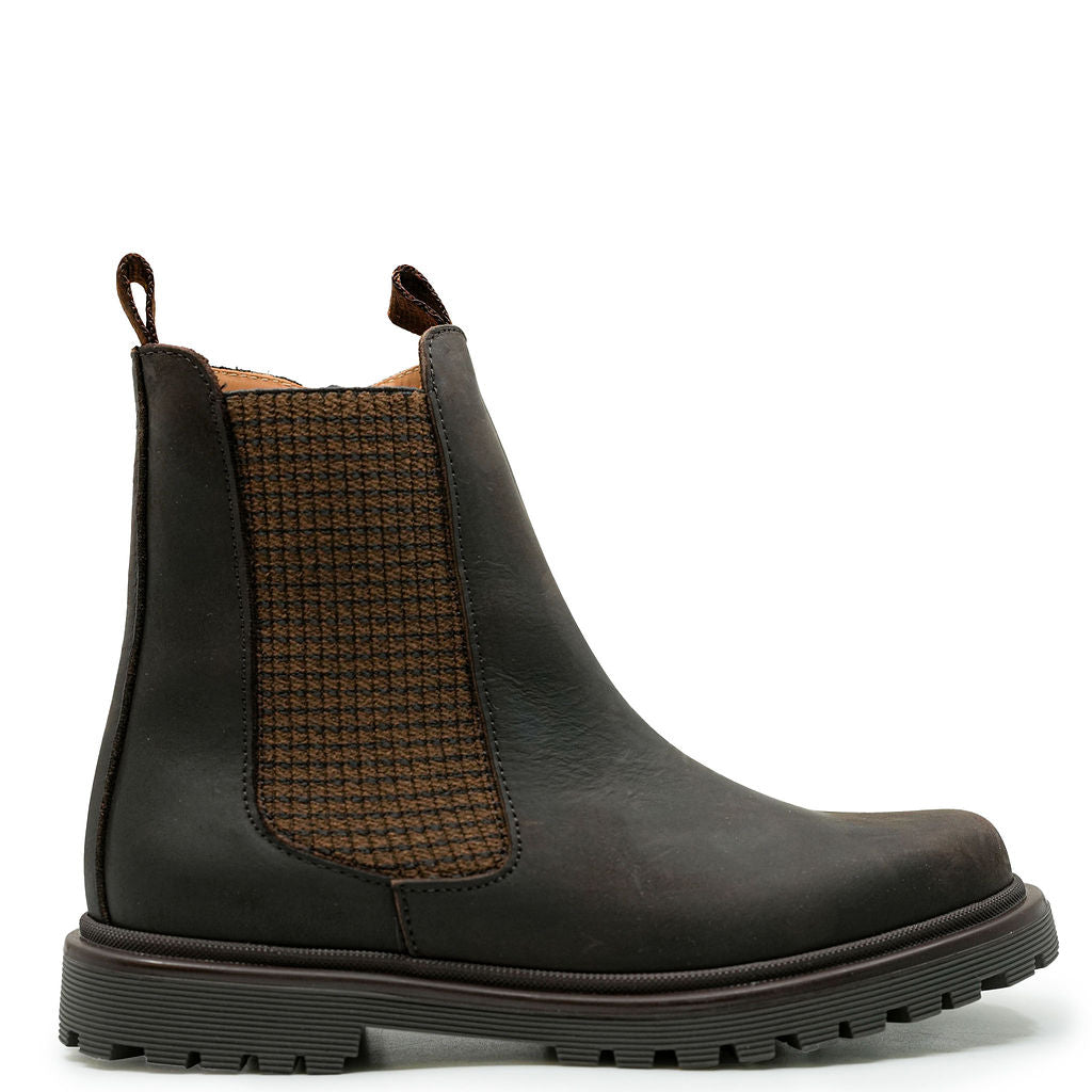 Papanatas Chocolate Brown Leather Slip-On Boots for Women - Comfortable Casual Ankle Booties for Fall & Winter - Perfect for Office, Travel & Everyday Wear