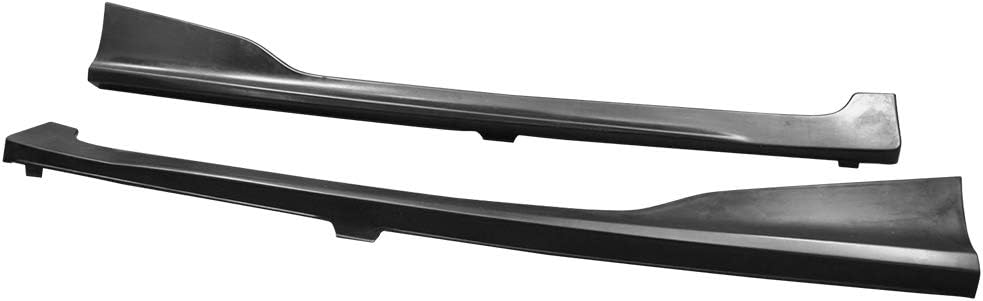 2012-2015 Honda Civic Coupe Side Skirt - HFP/HF Style Unpainted Black ABS Plastic Body Kit - Perfect for Car Enthusiasts & Street Racing Upgrades