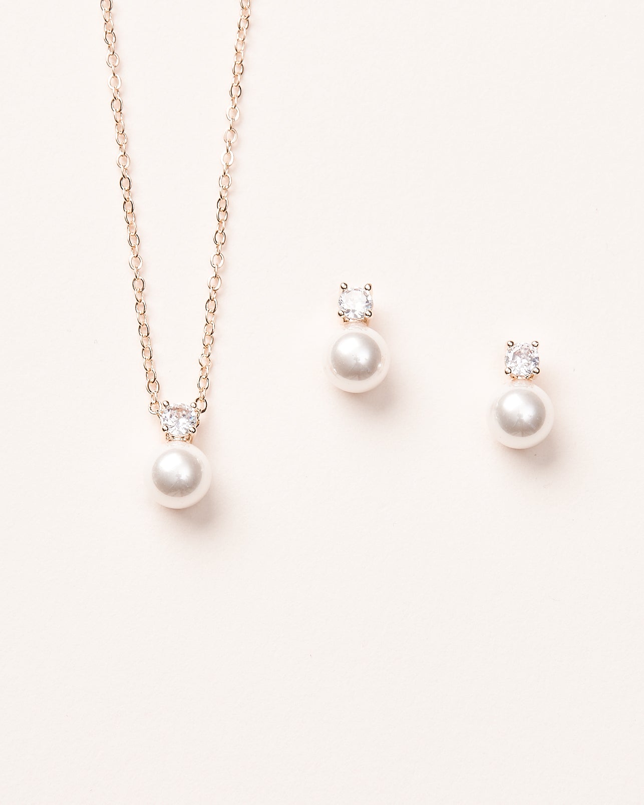 Justine Pearl Jewelry Set - Elegant Necklace & Earrings for Women - Perfect for Weddings, Parties & Special Occasions