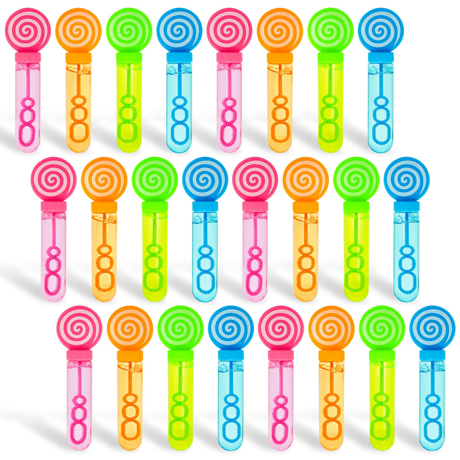 JOYIN 24 Pack Mini Bubble Wands - Kids Bubble Maker Toys for Birthday Parties, Weddings & Summer Outdoor Play - Fun Bubble Blowing Toys for Toddlers & Children - Perfect for Backyard, Park & Beach Activities