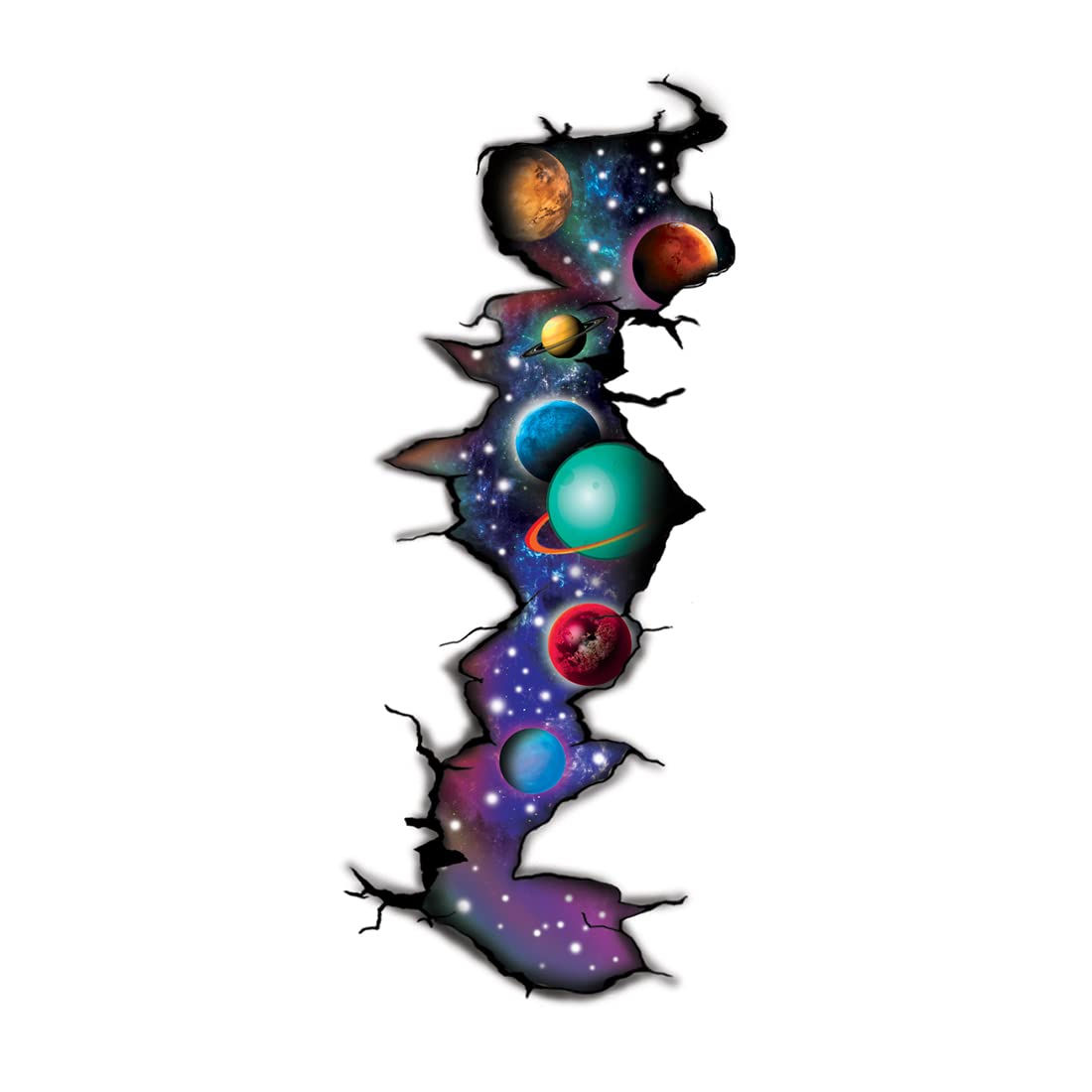Planet On My Hand Temporary Tattoos - Waterproof Fake Tattoos for Men & Women - Lasts 1-5 Days - Perfect for Parties, Festivals & Costume Events