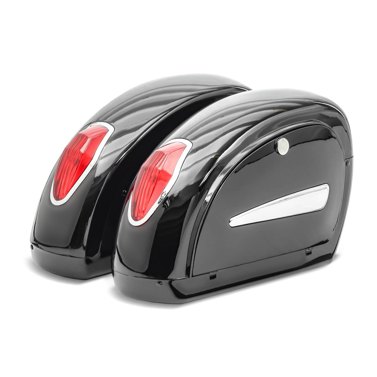 Premium Hard Saddlebags 18L with Mounting Kit - Waterproof Motorcycle Luggage for Cruiser CB43012 | Durable Storage for Long Rides, Road Trips & Daily Commutes