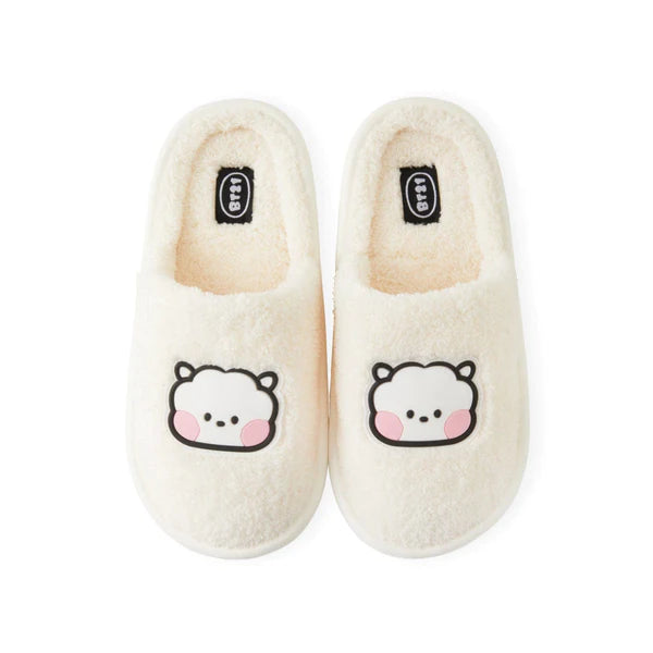 BT21 RJ Minini Boucle Slippers - Soft Plush House Shoes for Women & Men | Cute Kpop BTS Inspired Home Slippers for Indoor Comfort & Relaxation