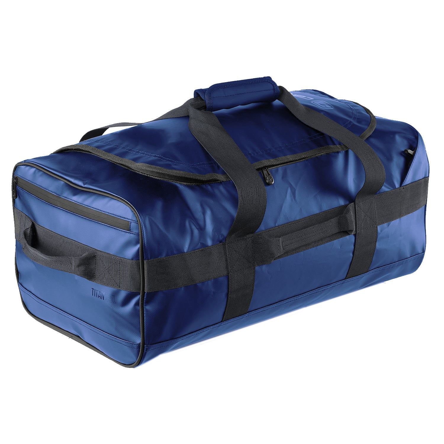Caribee Titan 50L Waterproof Travel Duffle Bag with Backpack Straps - Blue - Perfect for Camping, Hiking, Gym & Outdoor Adventures