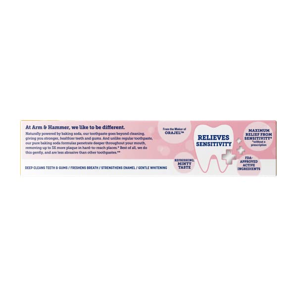 Arm & Hammer Sensitive Teeth & Gums Toothpaste - Refreshing Mint Flavor, 4.5 oz (3-Pack) | Whitening & Enamel Protection for Sensitive Teeth | Gentle Daily Care for Gum Health | Perfect for Travel & Family Use
