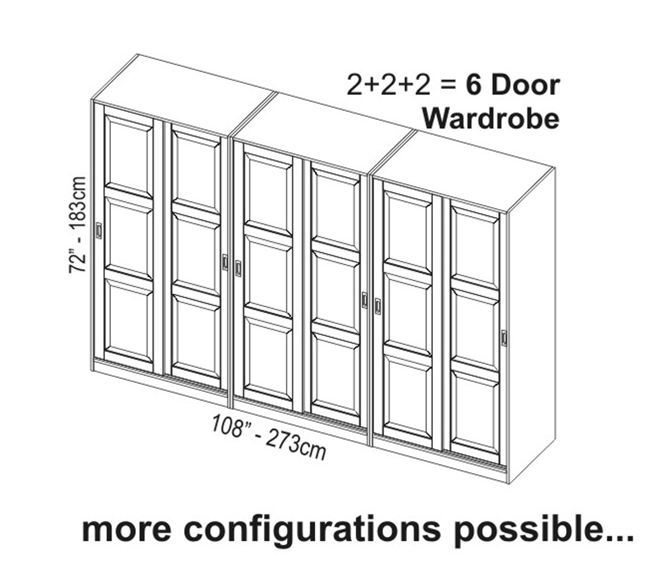 Solid Wood 2-Door Sliding Wardrobe Closet - 35.8