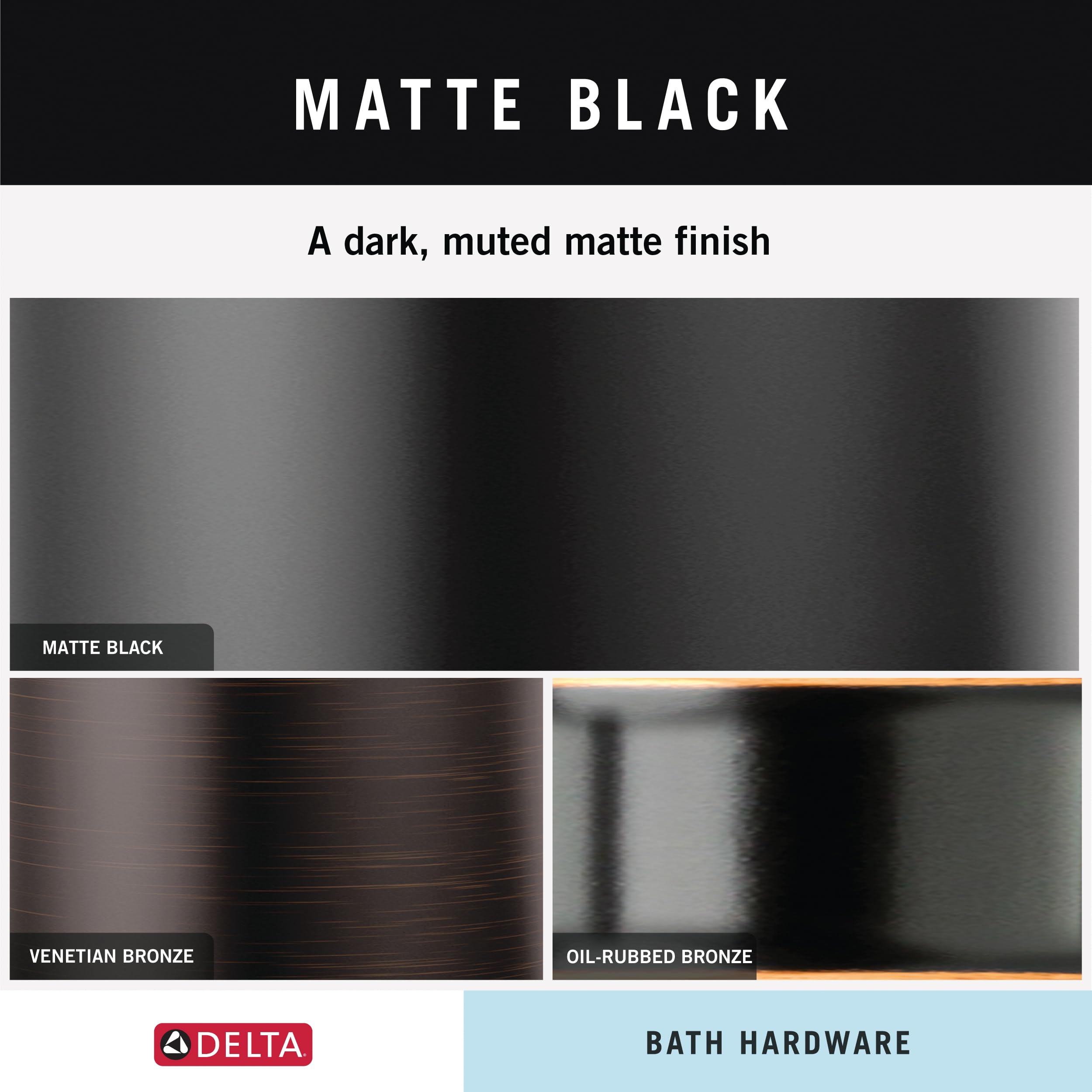 Delta Nicoli 1-Pack Matte Black Toilet Paper Holder - Wall Mounted Pivoting Bathroom Tissue Roll Holder for Bathroom Organization - Durable & Stylish Bathroom Accessories (NIC50-MB) - Perfect for Home, Apartment & Office Restrooms