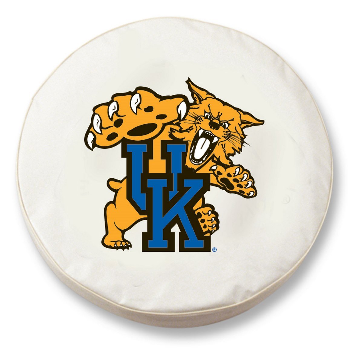 Holland Bar Stool Co. Kentucky Wildcats White Vinyl Car Tire Cover - Durable Spare Tire Protector for Trucks, SUVs & RVs | Perfect for Tailgating, Camping & Road Trips