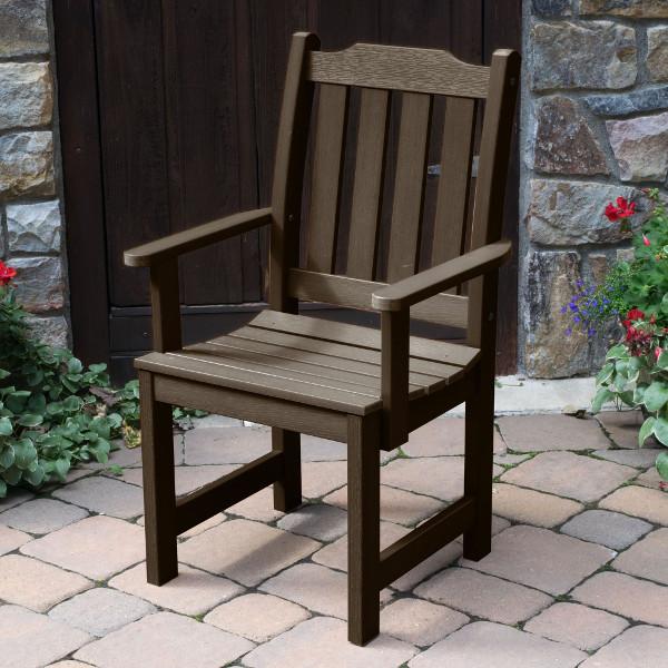 Eco-Friendly Recycled Plastic Outdoor Dining Armchair - Durable & Weather-Resistant Patio Chair for Garden, Deck, and Poolside Use