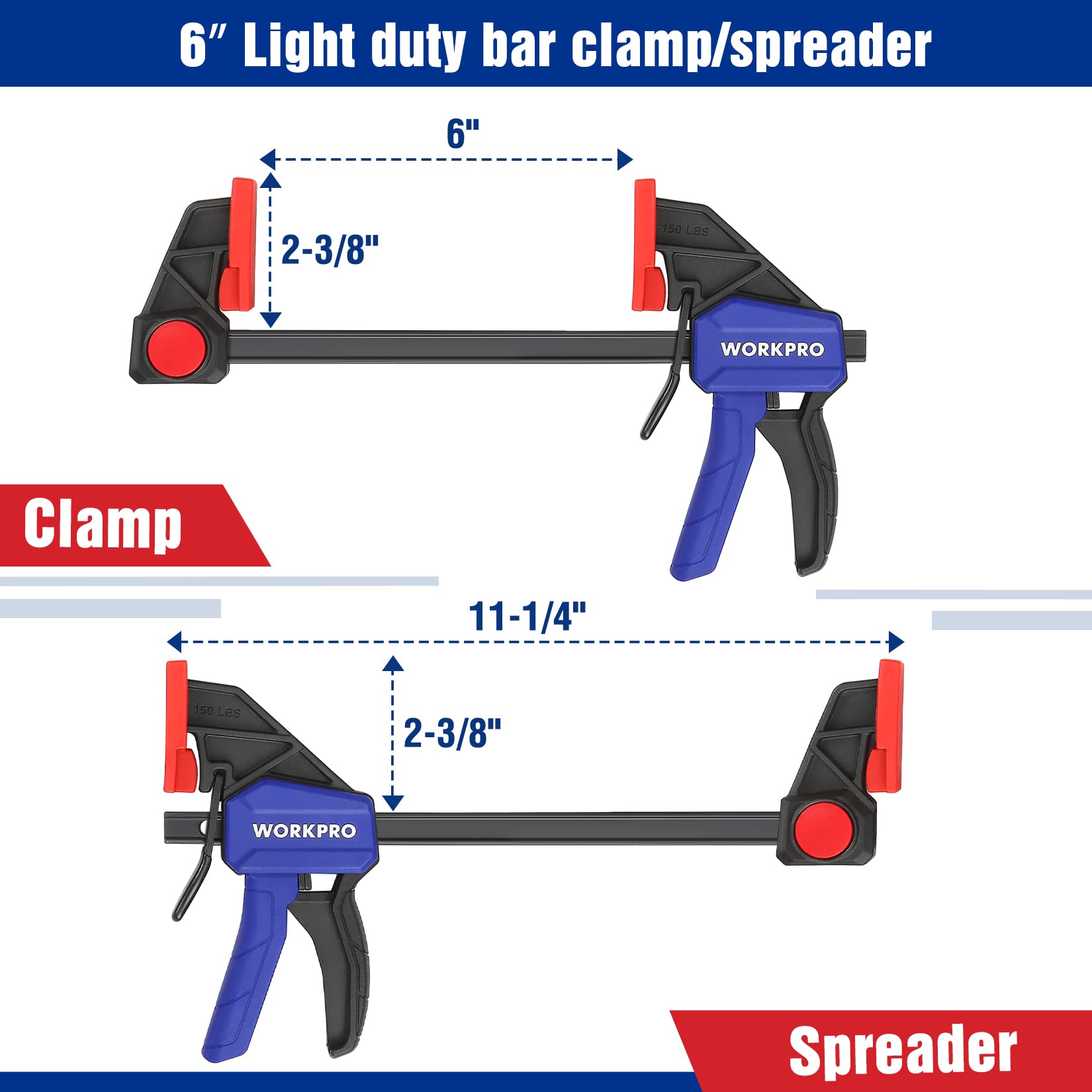 WORKPRO 25-Piece Jig Saw Blades & 4 Mini Clamps for Woodworking DIY Projects
