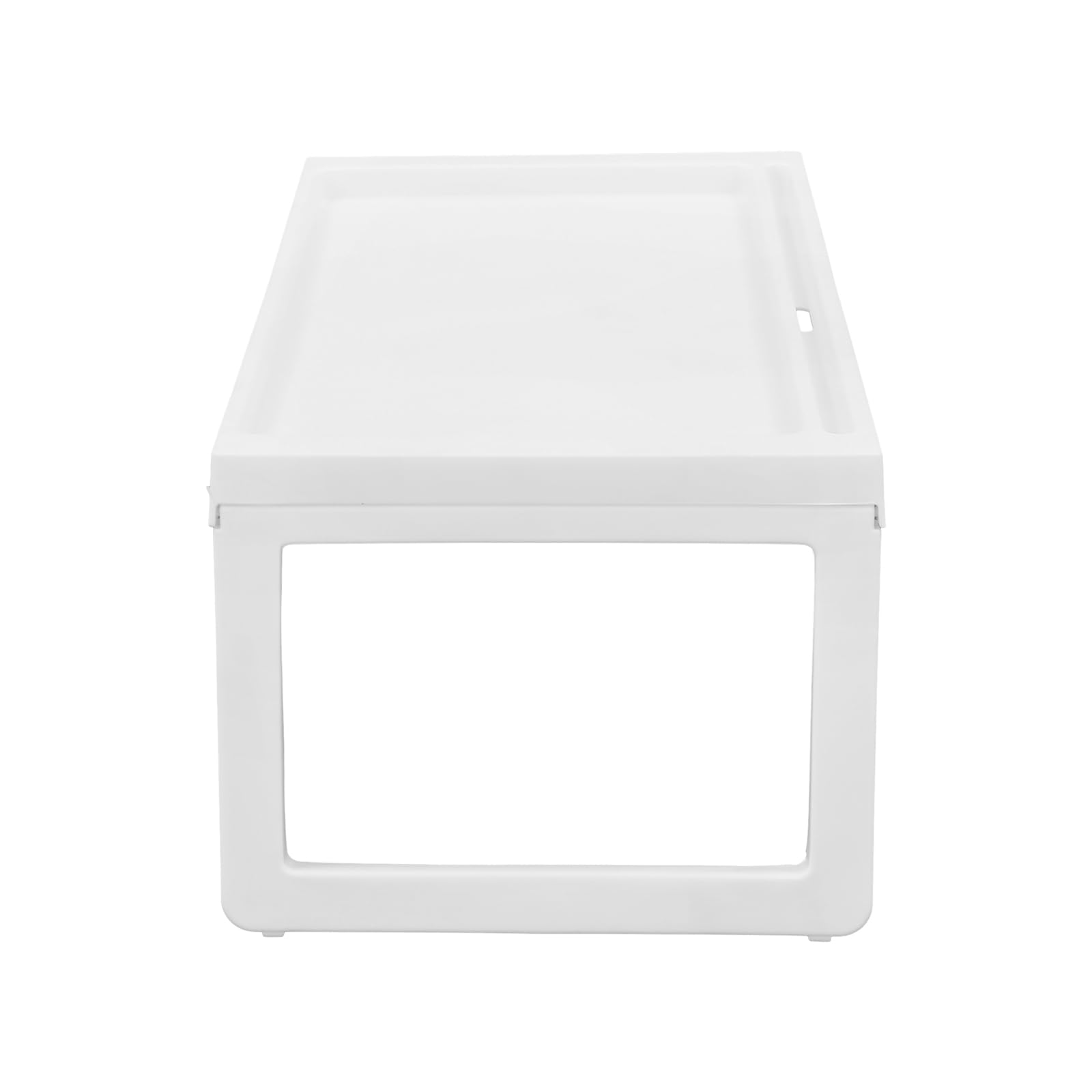 **Foldable Bed Tray Table with Adjustable Legs - Set of 8 Portable TV Trays for Eating, Working & Studying - 25.6 x 14 Inch Lightweight Plastic Lap Desk - Perfect for Kids, Adults in Bedroom, Living Room, Sofa & Office (White, 8-Pack)**    *(Ideal for breakfast in bed, remote work, laptop use, snacks, crafts, and study sessions!)*