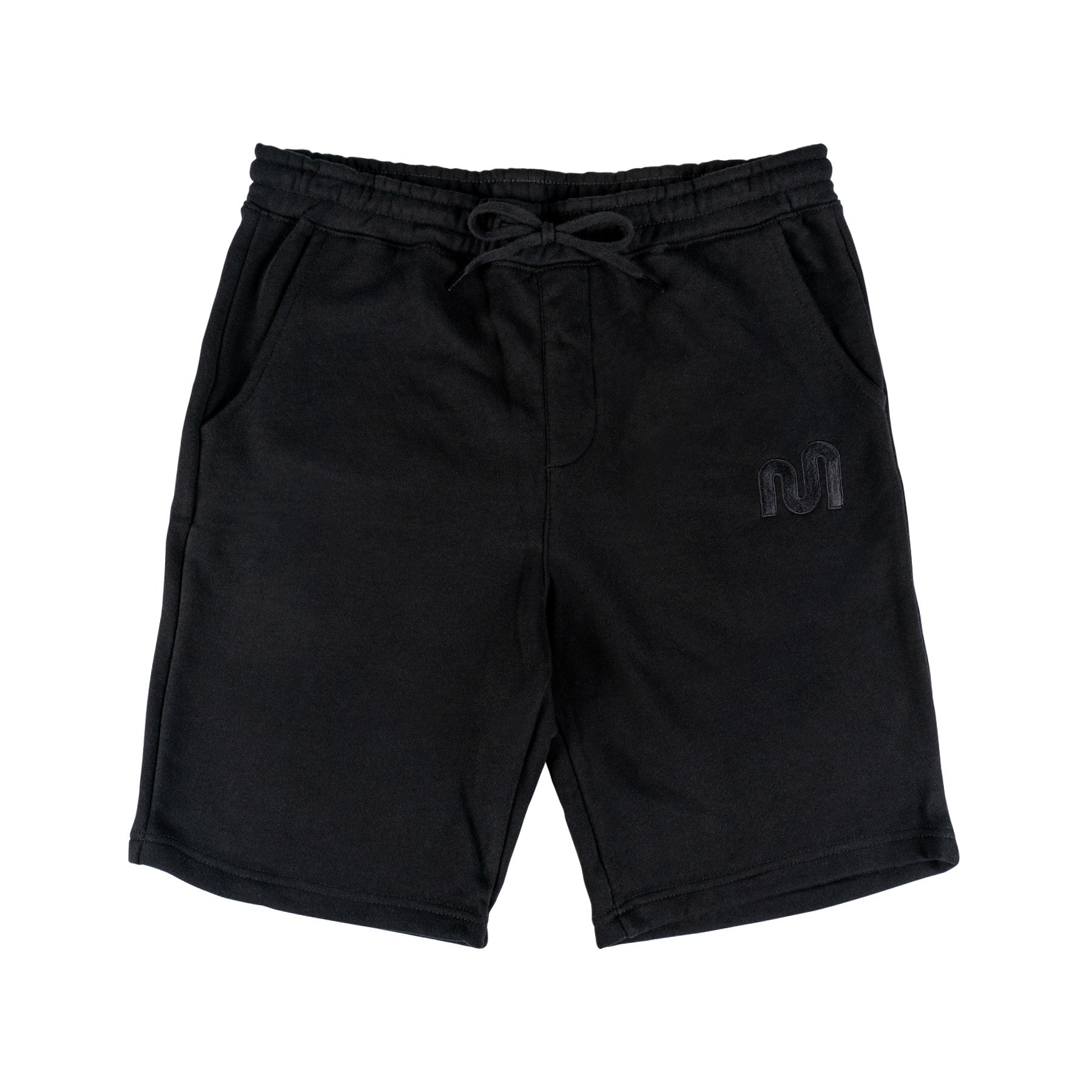 Mythical Embroidered Sweatshorts for Men & Women - Black Cotton Lounge Shorts with Elastic Waist | Perfect for Gym, Yoga, Running & Casual Wear