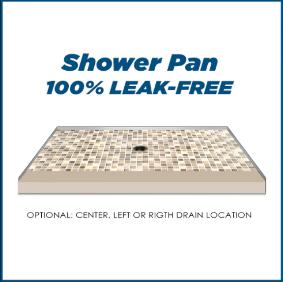 Grio Marble 60-Inch Alcove Shower Kit with 3 Accent Options - Waterproof Shower Pan & Wall Panels (Liner Optional) - Perfect for Bathroom Remodeling & Modern Home Upgrade