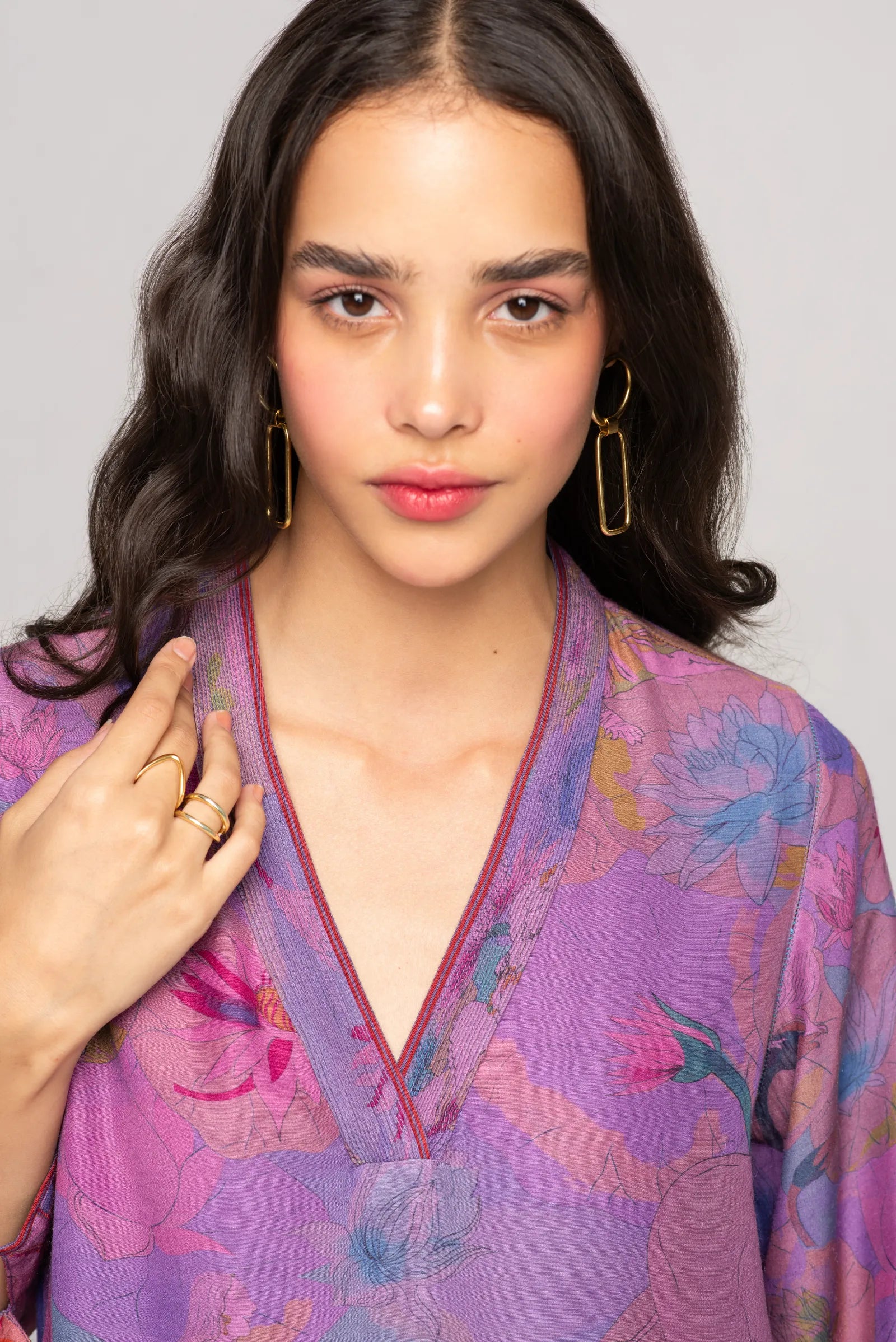 Elegant Damini Kurta in Muga Satin - Amethyst Purple Ethnic Wear for Women | Perfect for Festivals, Weddings & Cultural Events