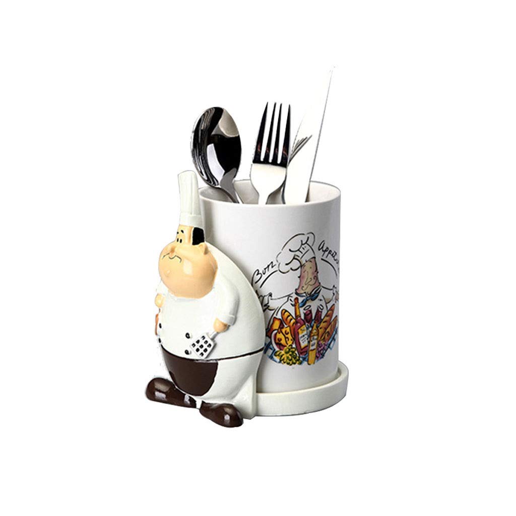 FEIYIYANG Ceramic Cutlery Holder - European Style Kitchen Utensil Organizer for Spoons, Forks & Chopsticks | Drying Rack & Drainer for Countertop | Perfect for Modern Kitchens & Dining Areas