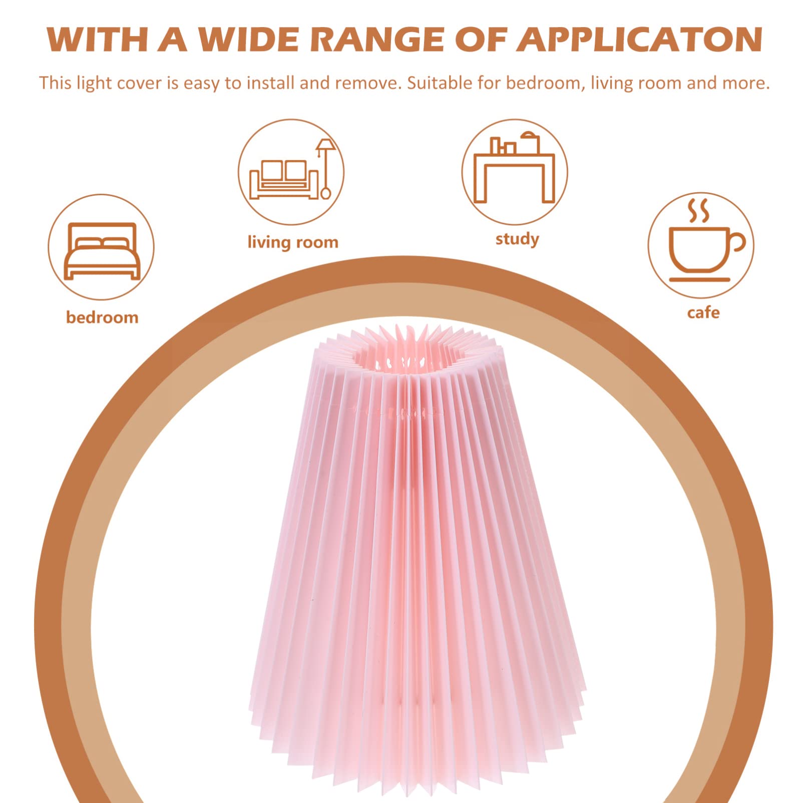 Pink Mushroom Pleated Lamp Shade - Handmade Fabric Lampshade for Bedside, Desk & Chandelier | Replacement Shade for Pendant Lights - Perfect for Nursery, Bedroom & Boho Home Decor