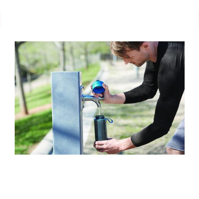 Brita Fill & Go Active Blue 0.6L Water Filter Bottle - BPA Free, Portable Leakproof Design for Gym, Hiking & Outdoor Activities
