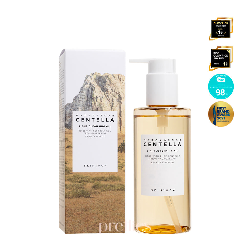 SKIN1004 Madagascar Centella Light Cleansing Oil 200ml - Gentle Facial Cleanser for Sensitive Skin | Perfect for Daily Makeup Removal & Skincare Routine