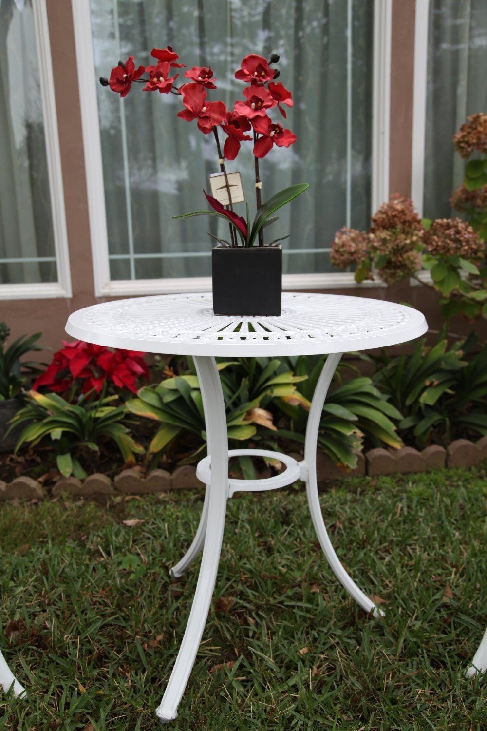 Outdoor Patio Furniture Set - 3-Piece Aluminum Deck Chairs with 27.5