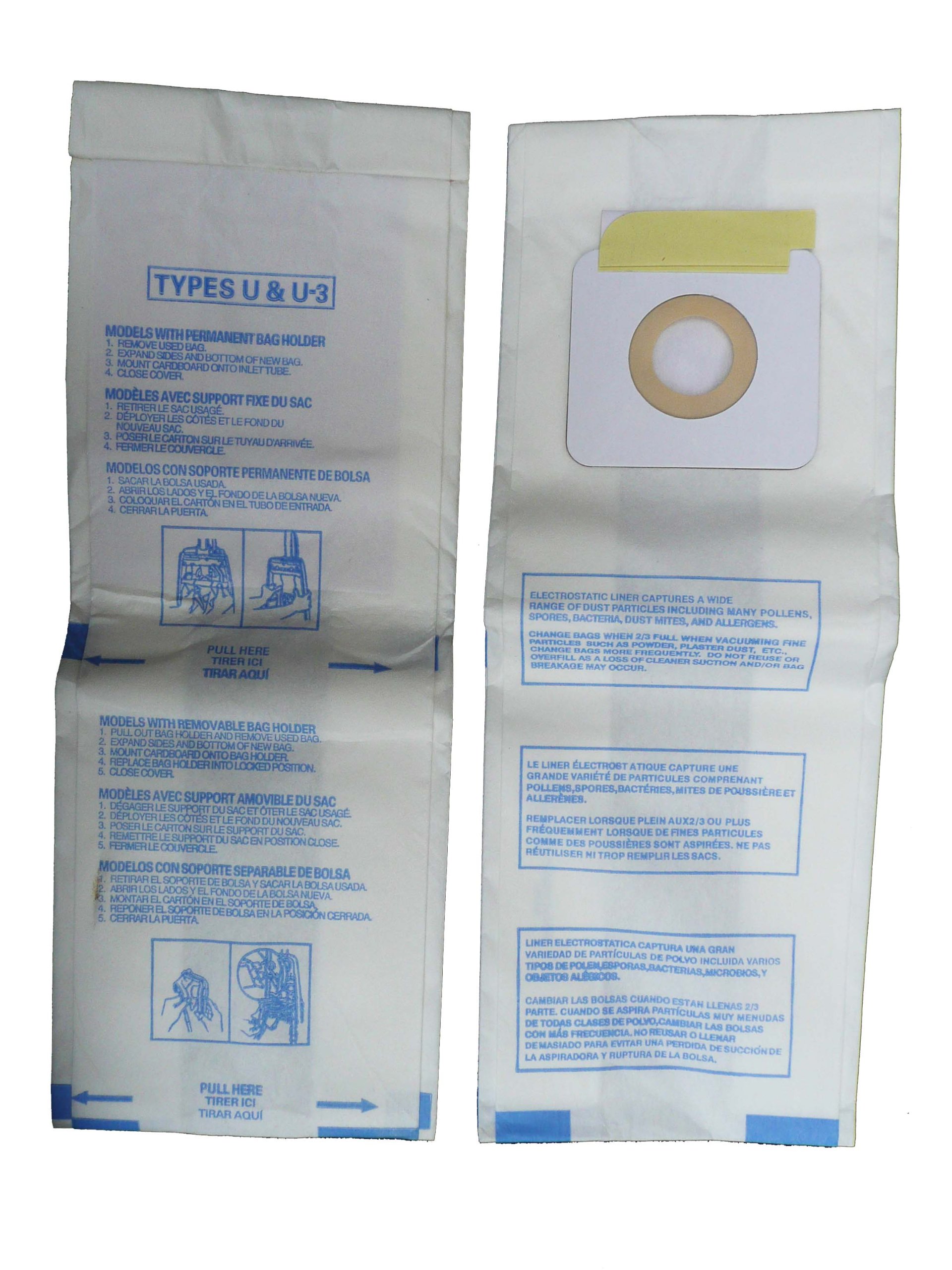 Envirocare Replacement Vacuum Bags - 15 Pack Compatible with Panasonic U, U-3 & U-6 Upright Vacuum Cleaners | HEPA Filter | Dust & Allergen Control | Perfect for Home Cleaning, Pet Hair Removal & Allergy Relief