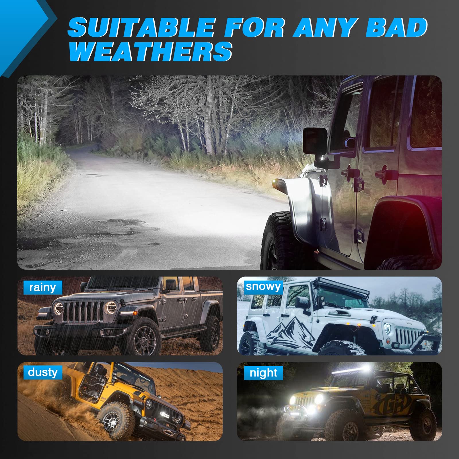 NOVSIGHT 12 Inch 240W 24000LM LED Light Bar - Triple Row Spot Flood Combo Beam Offroad Driving Fog Lights - Waterproof IP68 for Jeep Pickup UTV ATV Truck Roof Bumper - Perfect for Off-Roading, Camping & Night Driving (White)