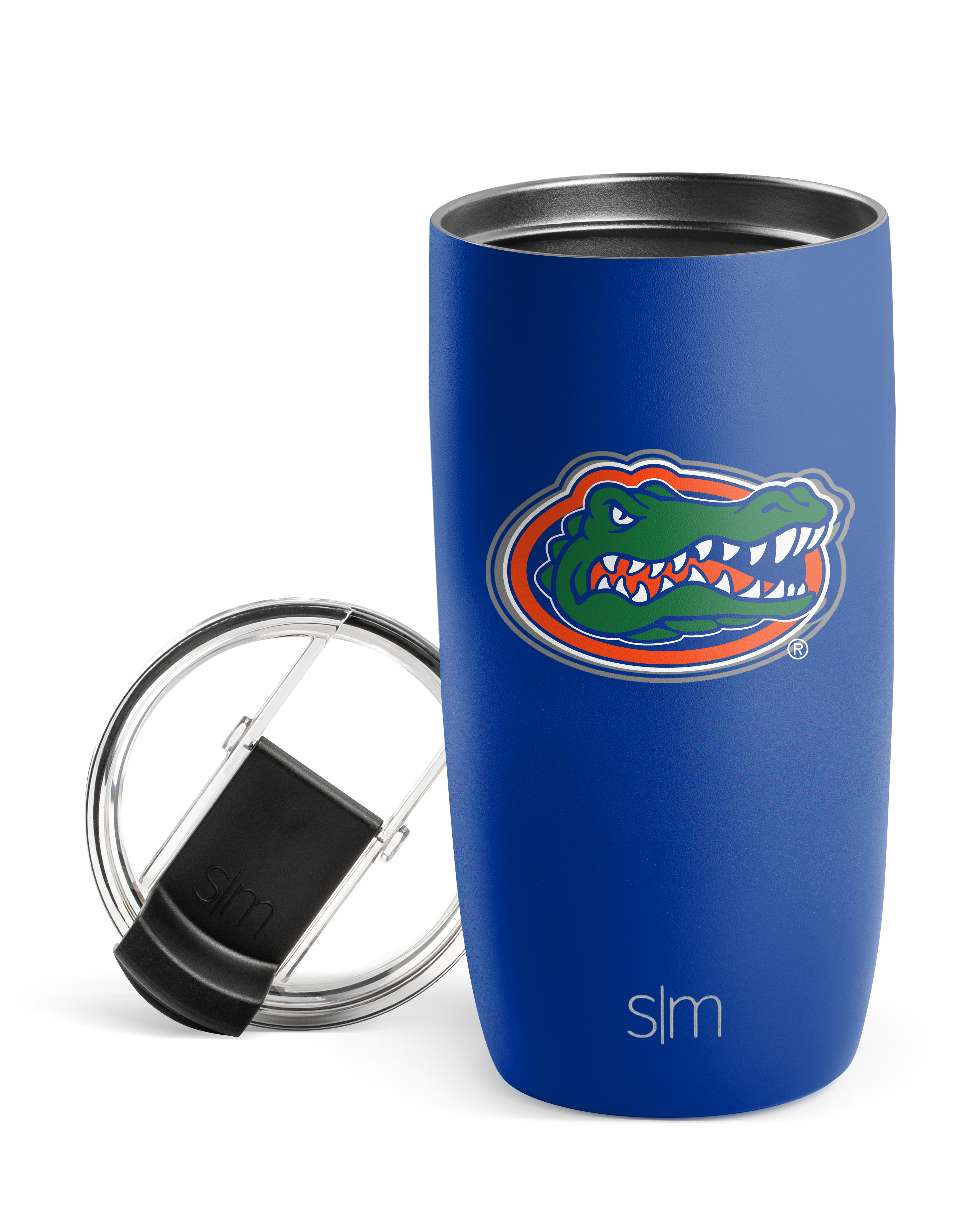 Insulated Stainless Steel Collegiate Voyager Tumbler with Clear Flip Lid & Straw - 20oz Leakproof Travel Mug for Coffee, Tea & Cold Drinks - Perfect for College, Office, Gym & Outdoor Activities