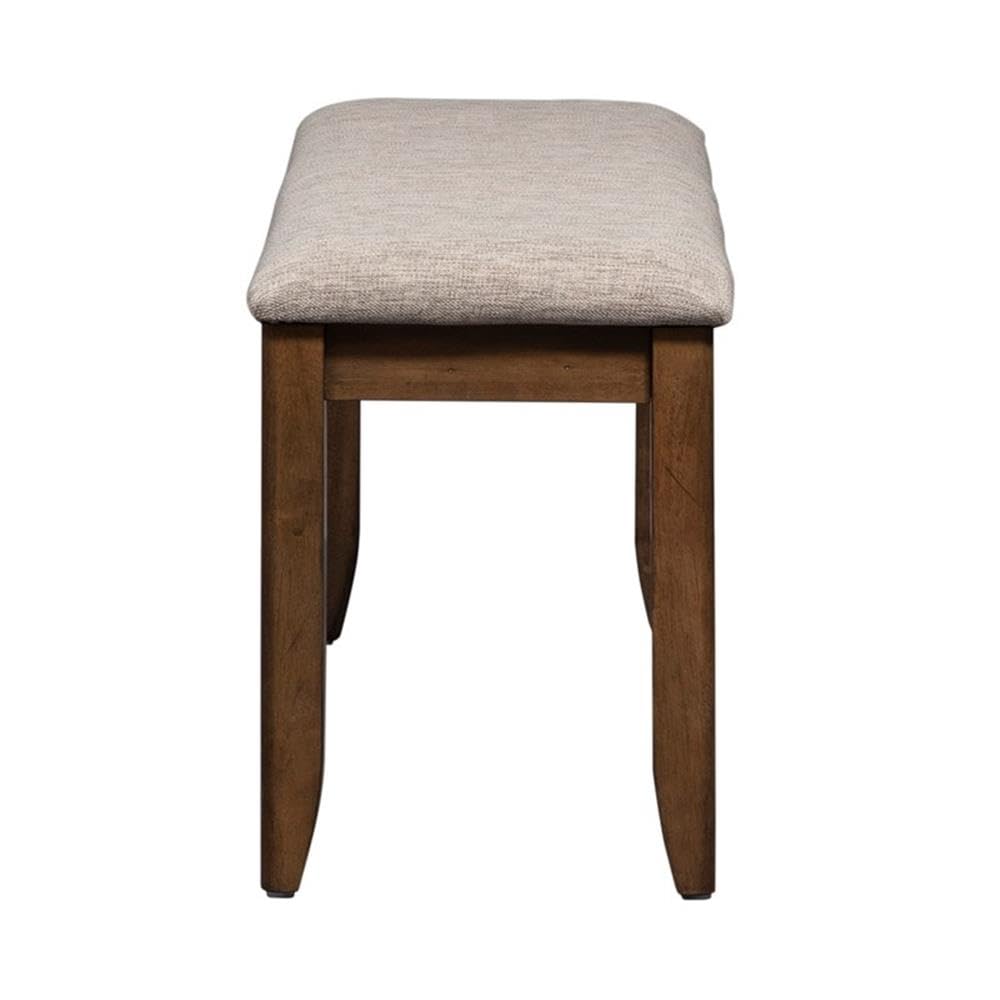 Pemberly Row Traditional Wood Dining Bench - Solid Brown Wooden Bench for Kitchen, Dining Room, Breakfast Nook - Sturdy & Comfortable Seating for Family Gatherings & Dinner Parties