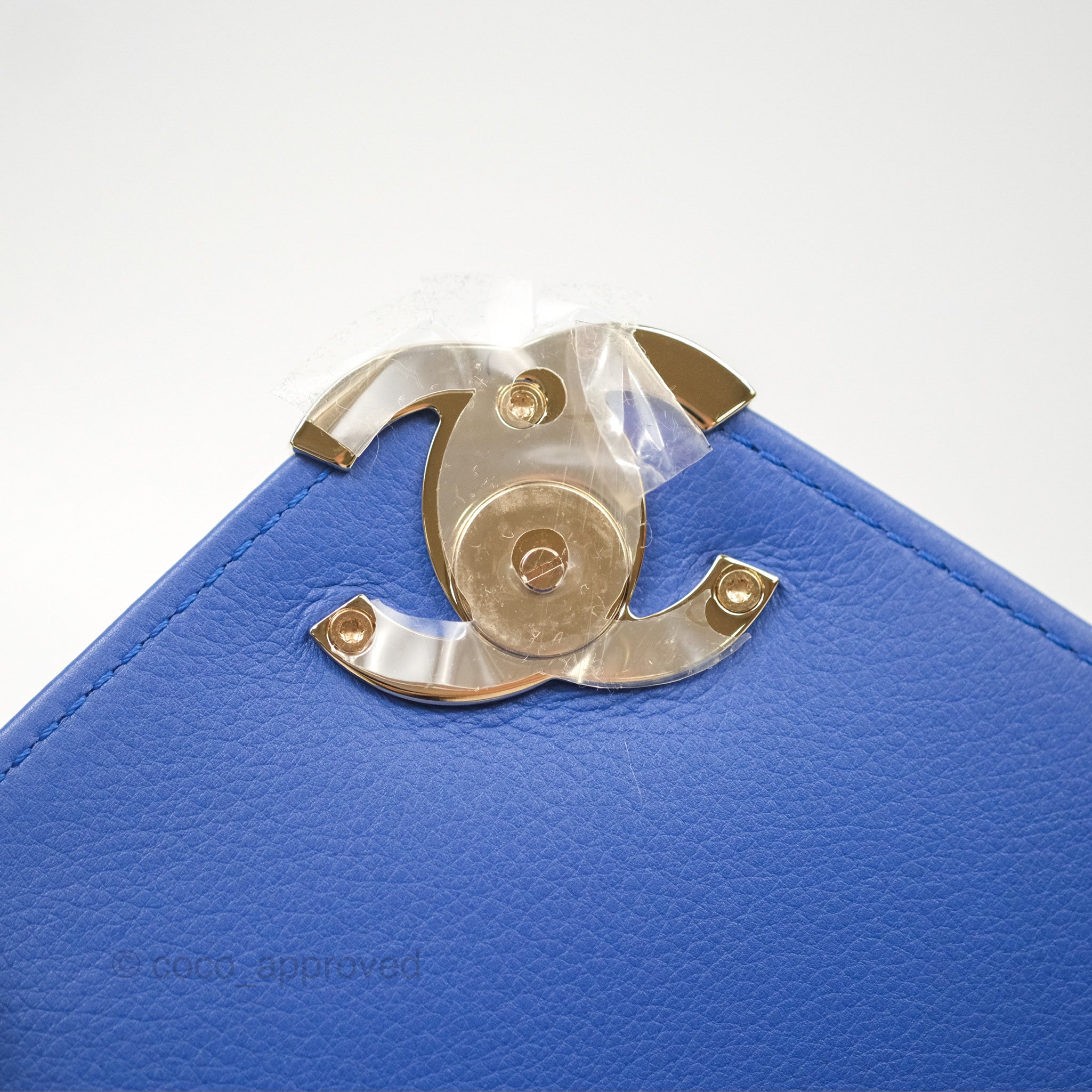 Chanel Chevron Square Envelope Flap Bag Royal Blue 19C - Luxury Designer Handbag for Women, Perfect for Evening Parties, Date Nights & Special Occasions