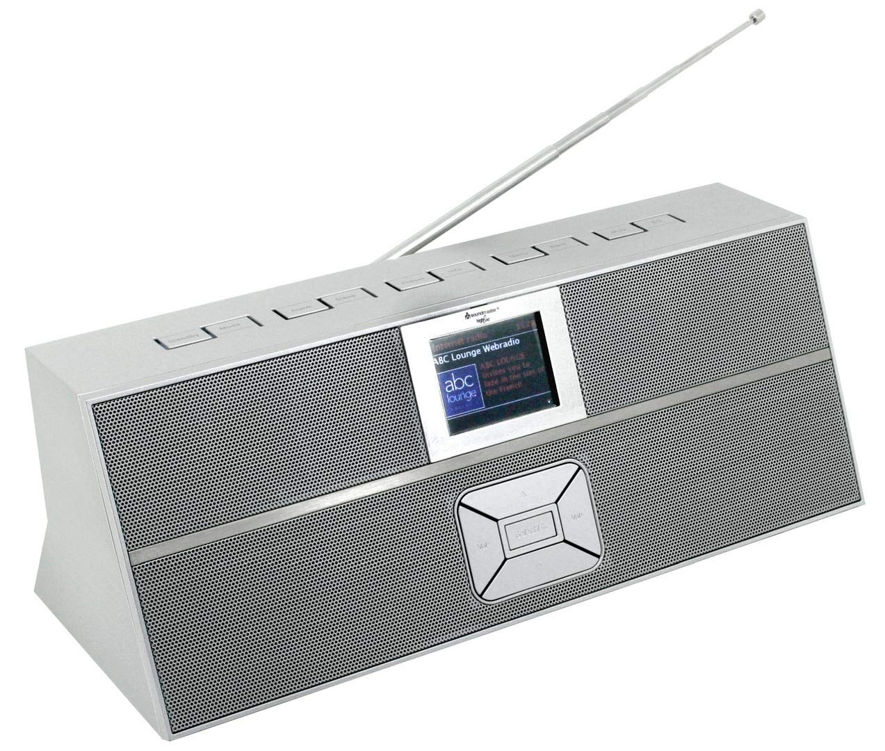 Soundmaster IR3300SI Internet Digital Radio - Grey | Portable Bluetooth Speaker for Home, Office & Outdoor Use