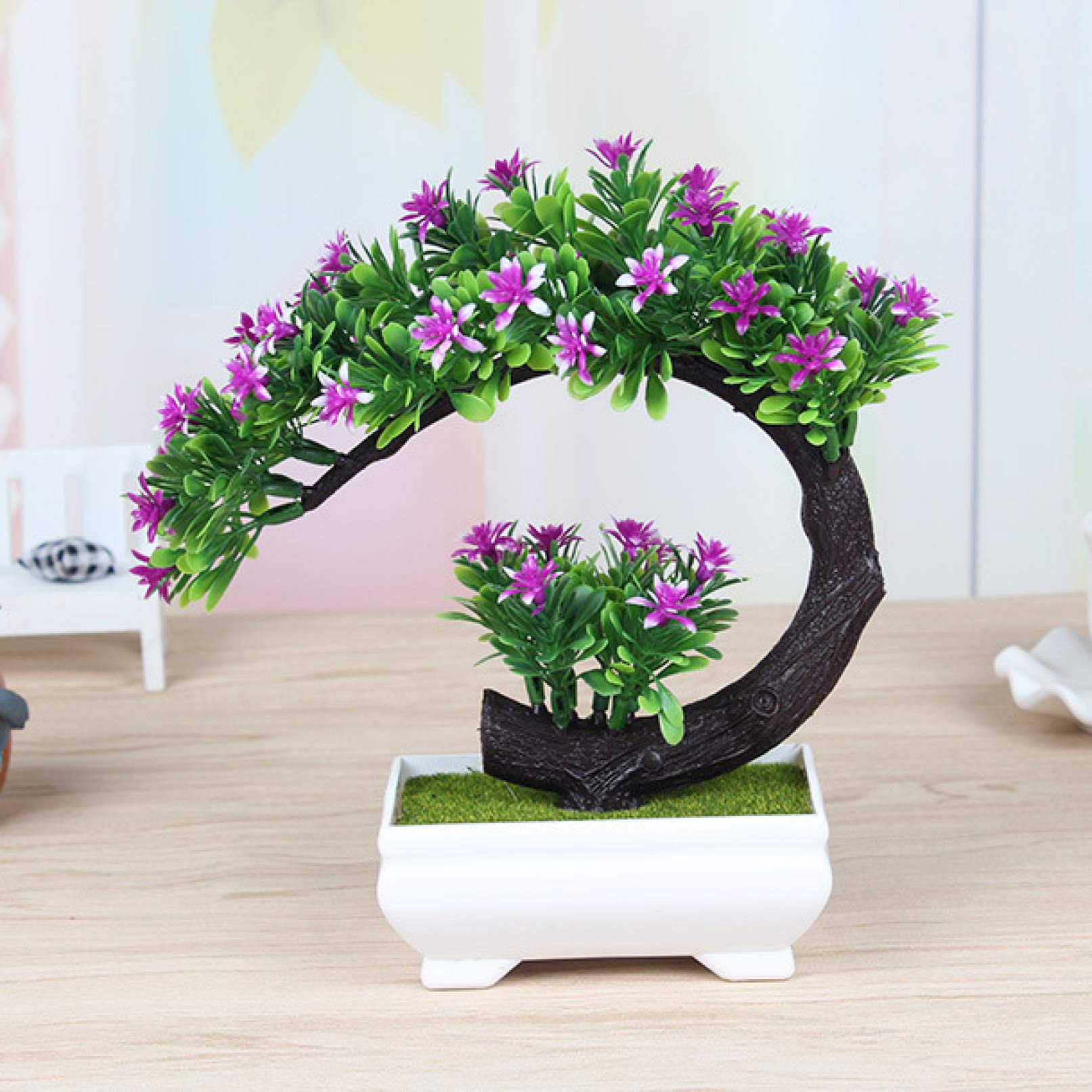 KKONION Artificial Bonsai Tree - Realistic Fake Plant for Home & Office Decor, Low Maintenance Indoor Potted Plant, Perfect for Living Room, Bedroom, Desk & Garden Decoration