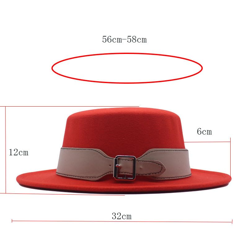 Stylish GRFIT Fedora Trilby Felt Hat for Everyday Wear - Flat Top Fashion Hat with Small Band for Men & Women - Perfect for Parties, Weddings, and Casual Outings