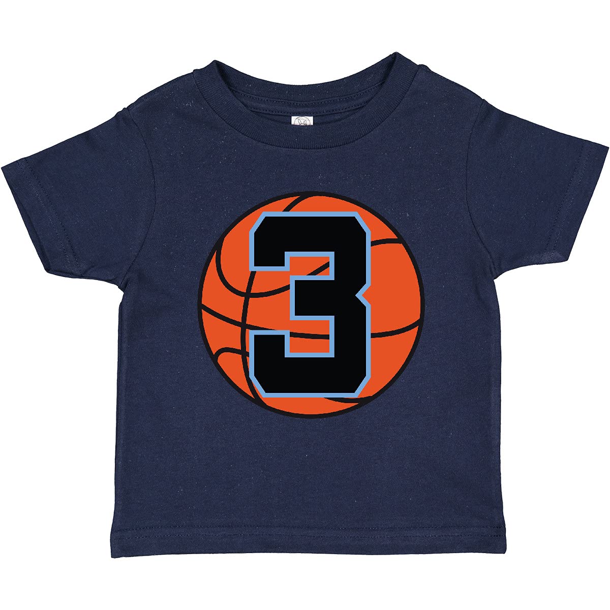 Inktastic Basketball 3rd Birthday T-Shirt for 3 Year Old Boys & Girls - Fun Toddler Basketball Party Outfit for Birthday Celebrations & Sports Events